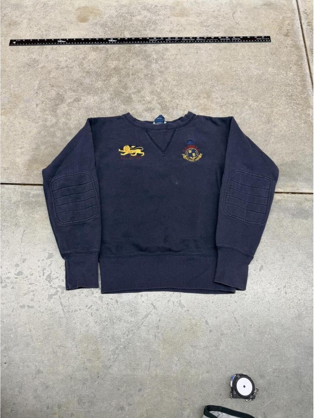 vintage polo ralph lauren navy lion crest crewneck size xs WOMENS
